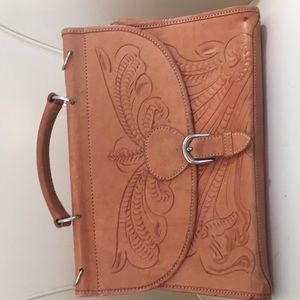 Force Ten Classic leather Satchel